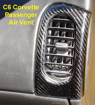 Real Carbon Fiber, C6 Corvette, Passenger Air Vent
